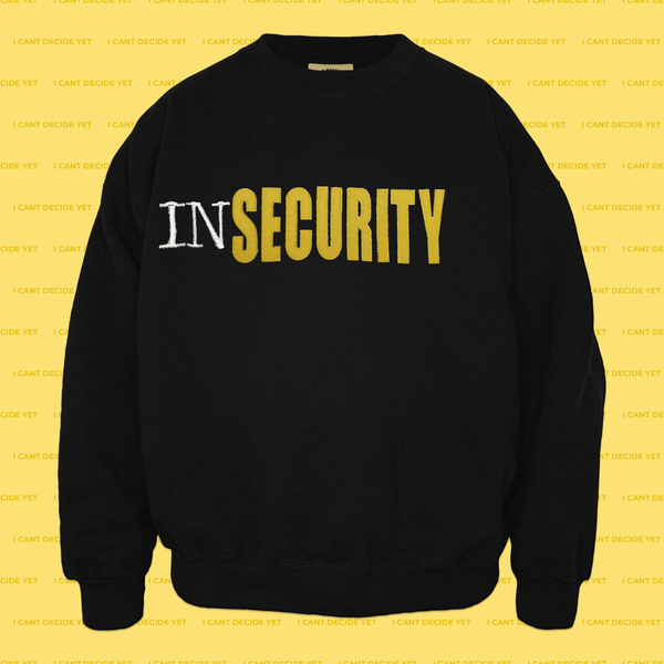 INSECURITY - White Stitch (Sweatshirt/Black)